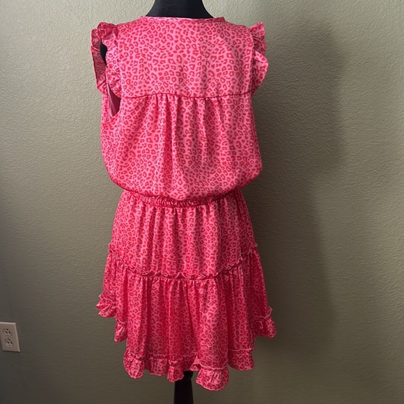 Pink and red leopard print dress - Picture 2 of 2